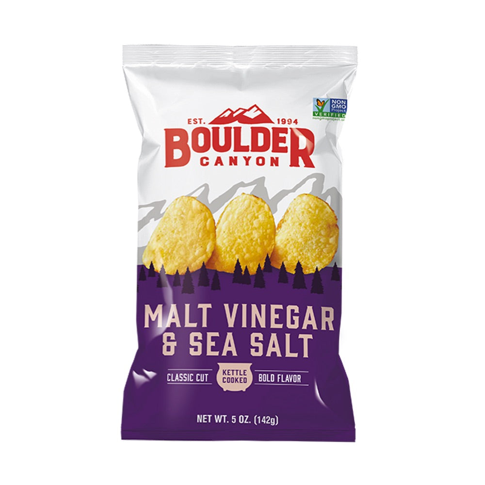 Malt Vinegar & Sea Salt Potato Chips 142g by Boulder Canyon