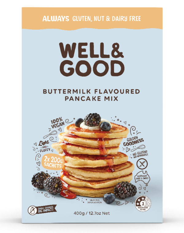 Gluten Free Buttermilk Pancake Mix by Well & Good