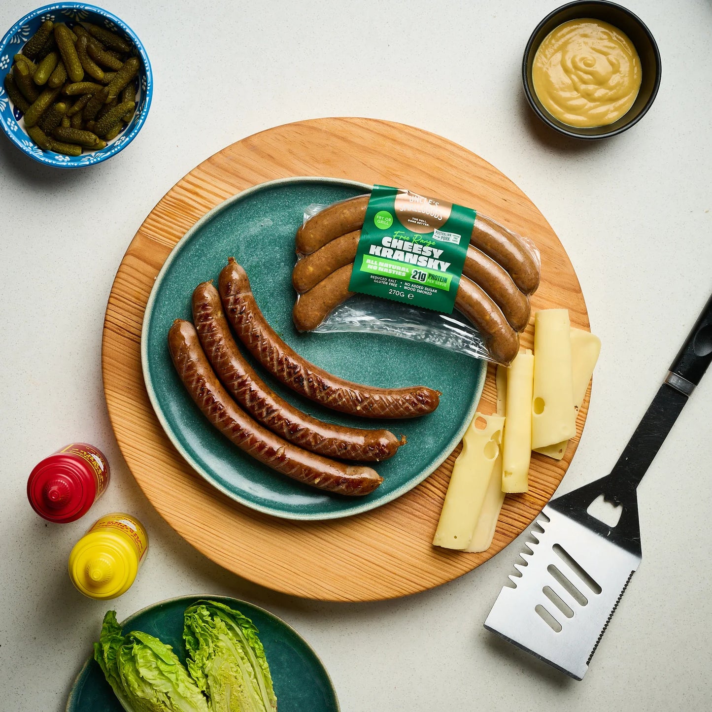 Natural Cheesy Kransky 270g - 3 Pack
