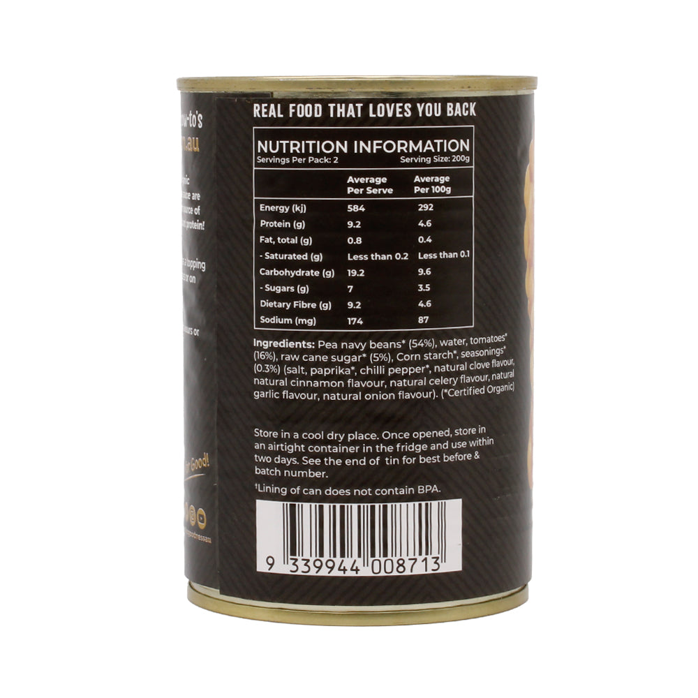 Organic Baked Beans in Tomato Sauce by Honest to Goodness - view 2