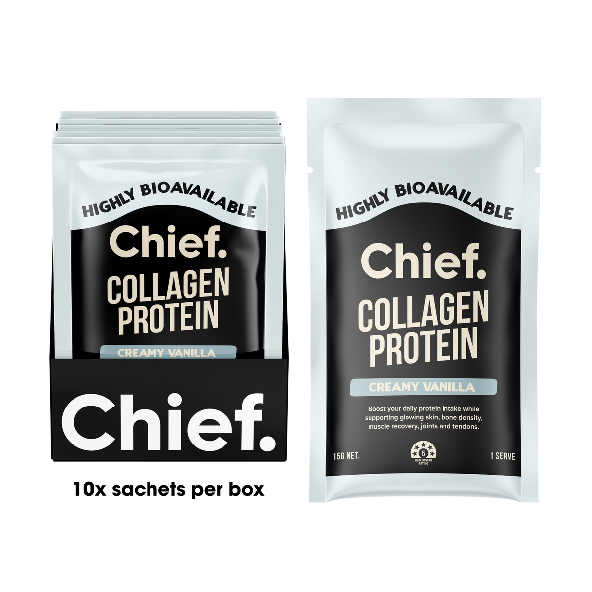 Grass-fed Collagen Protein Powder - Creamy Vanilla: Pouch (30 serves)