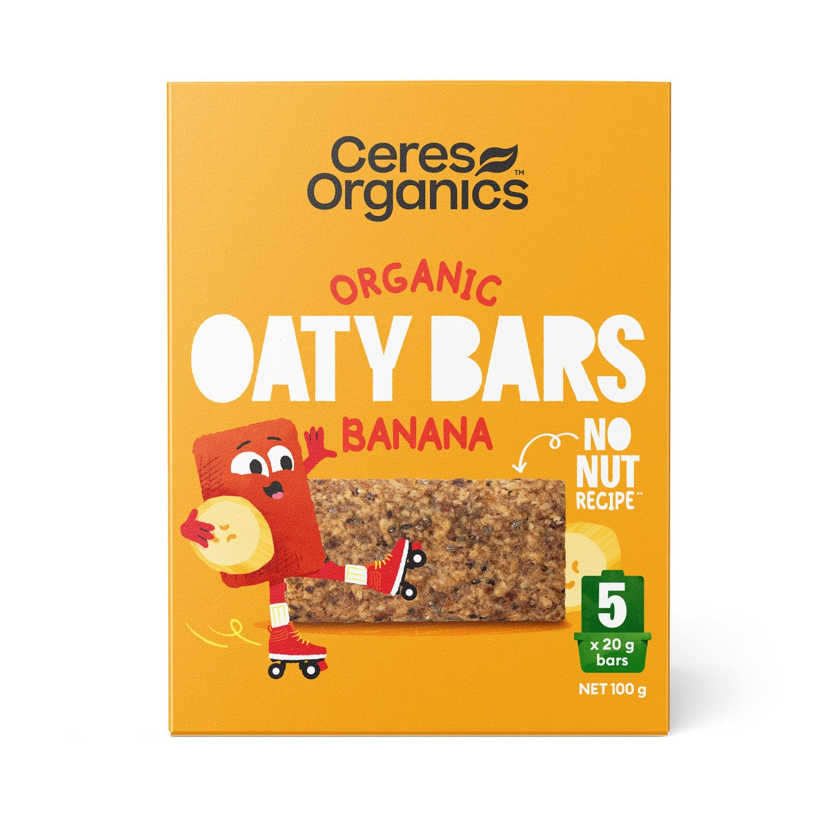 Ceres Organics Organic Oaty Bars Banana 100g box