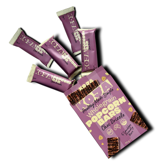 Choc Drizzle Popcorn Bars