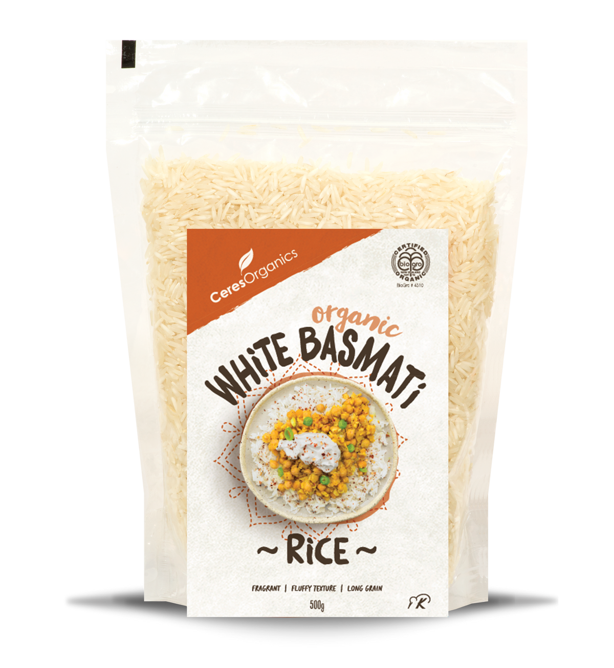 Organic Basmati White Rice 500g by Ceres Organics
