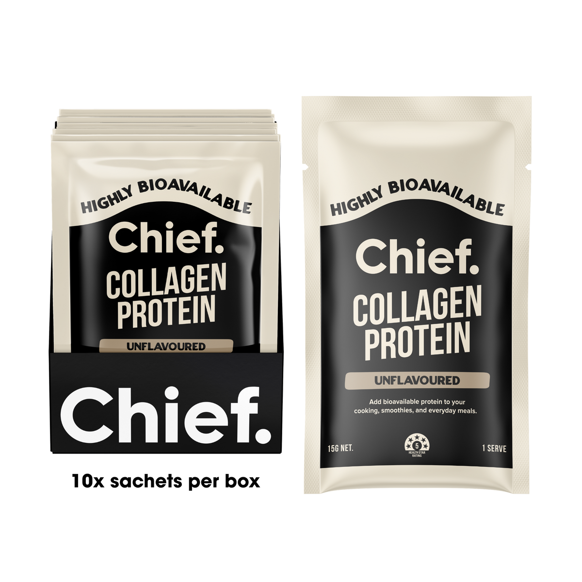 Grass-fed Collagen Protein Powder - Unflavoured: Pouch (30 serves)