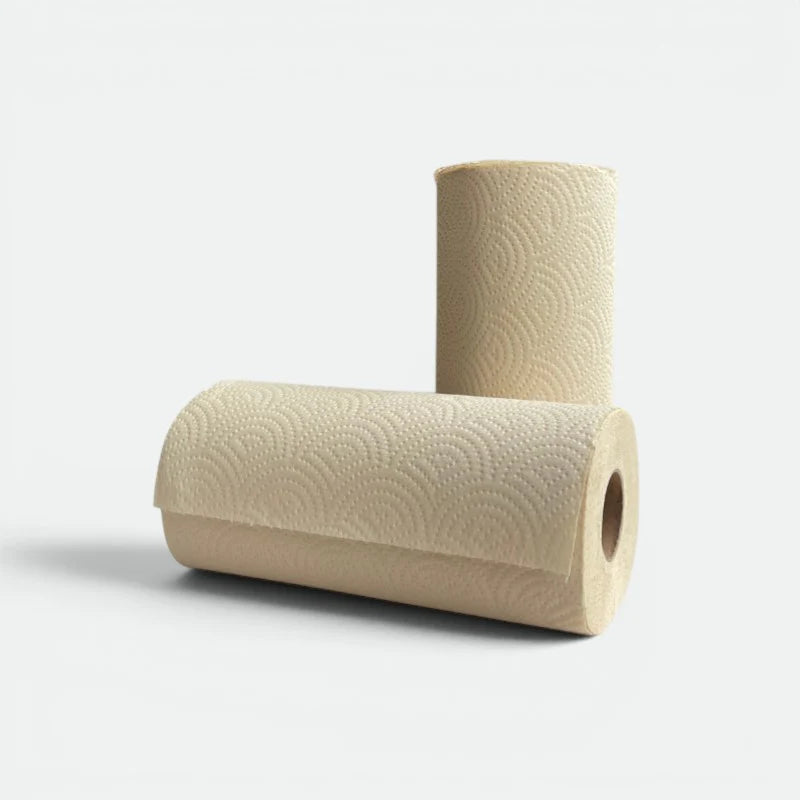 Bamboo Unbleached Kitchen Towels | 2 Rolls | Family size