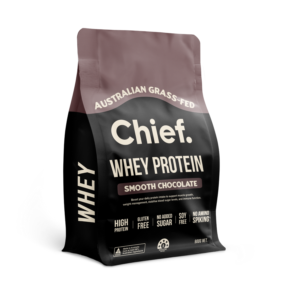 Grass-fed Whey Protein Powder - Smooth Chocolate: Pouch (30 serves)