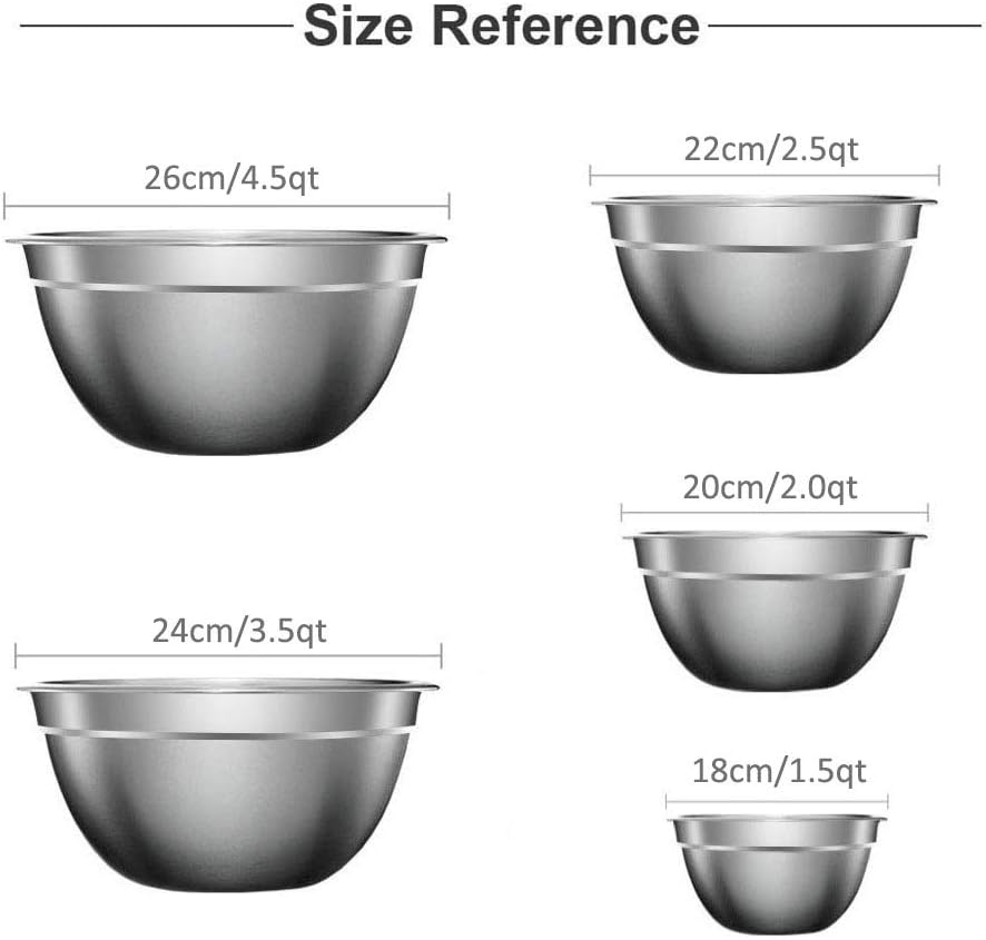 Stainless Steel Mixing Bowls with Lids