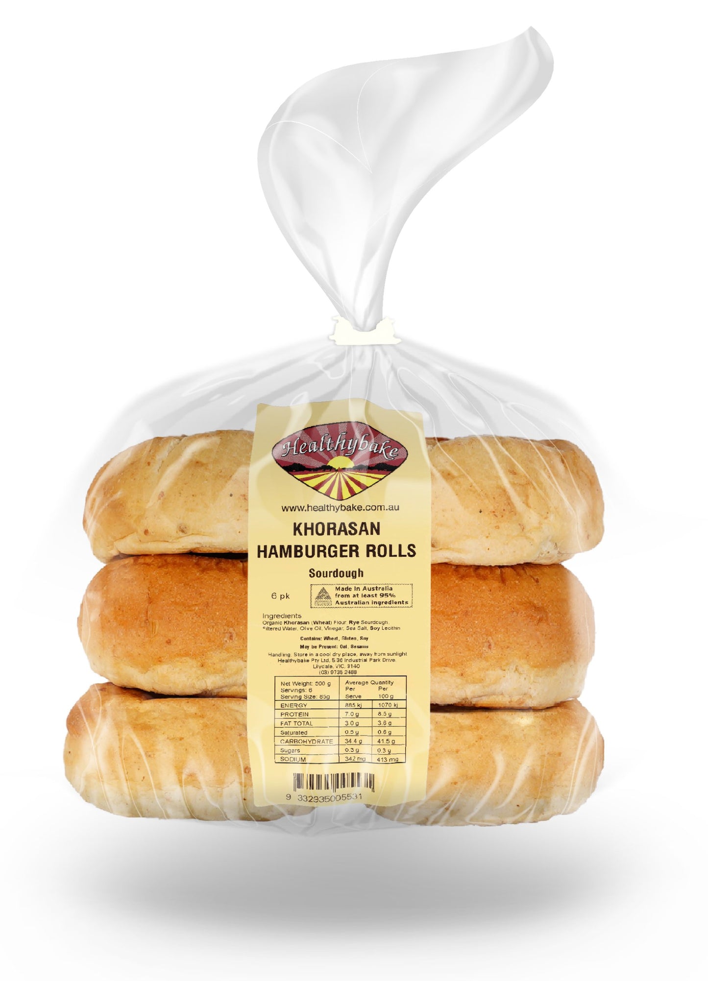 Khorasan Hamburger Rolls Sourdough (6 pack)