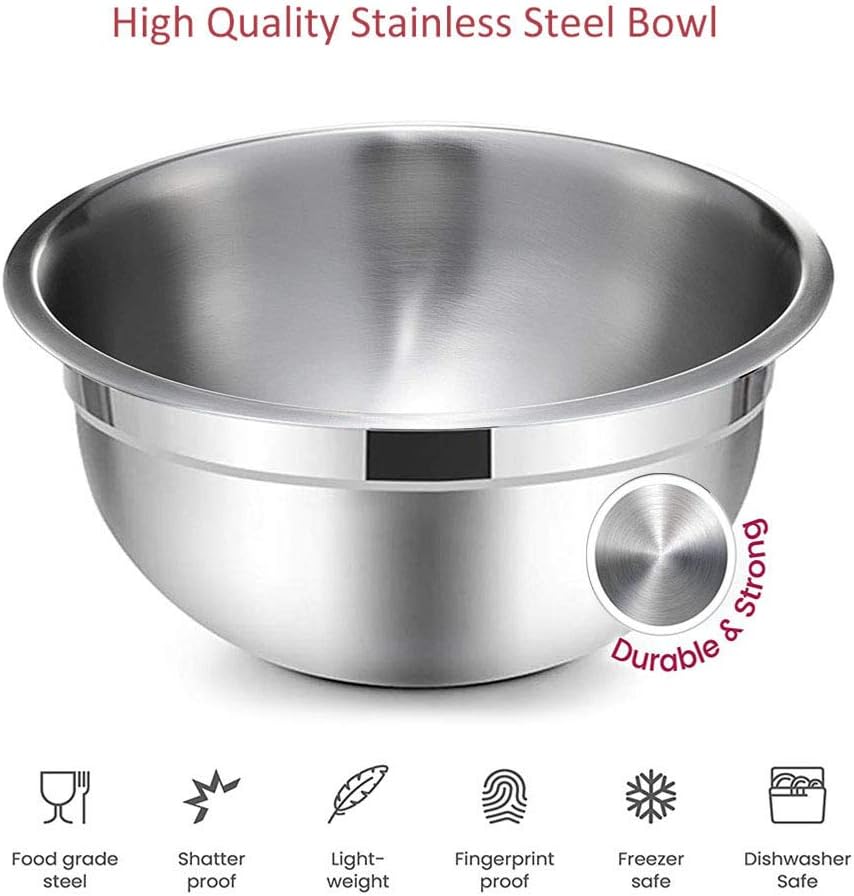 Stainless Steel Mixing Bowls with Lids