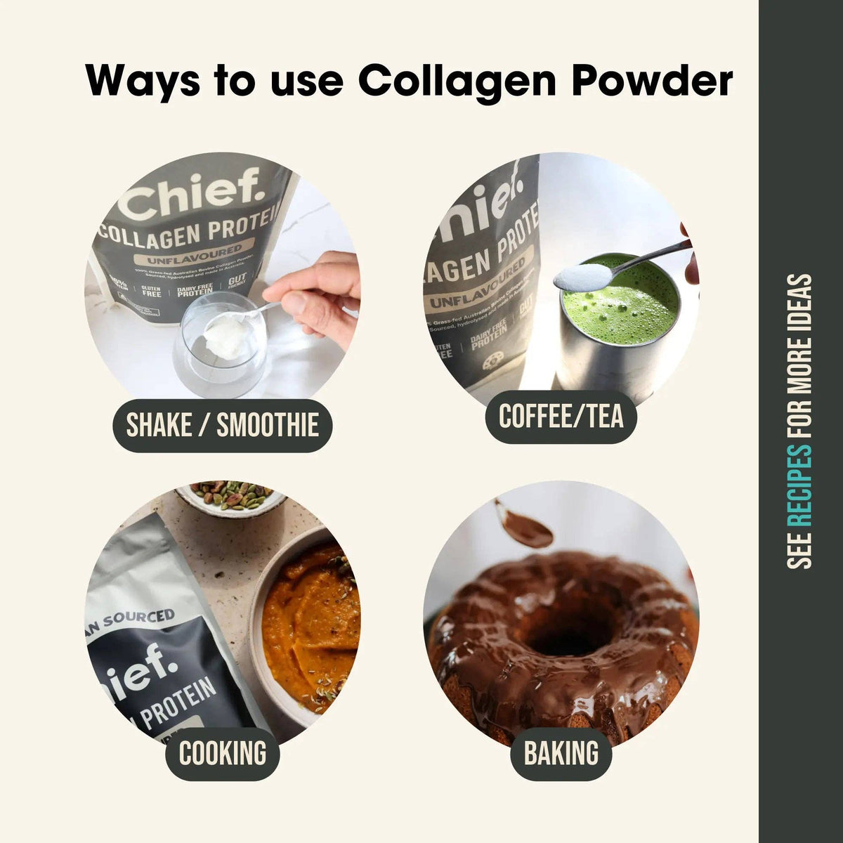 Grass-fed Collagen Protein Powder - Unflavoured: Pouch (30 serves)