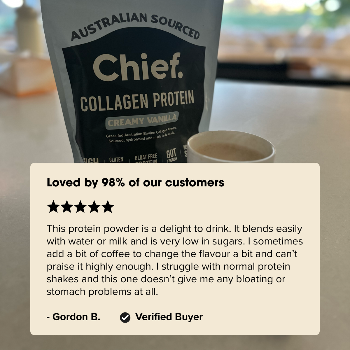Grass-fed Collagen Protein Powder - Creamy Vanilla: Pouch (30 serves)