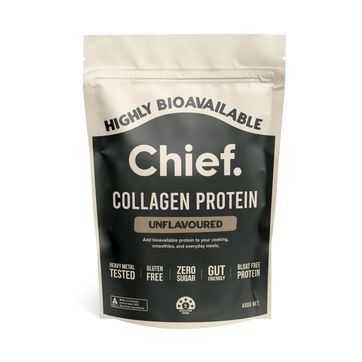 Grass-fed Collagen Protein Powder - Unflavoured: Pouch (30 serves)