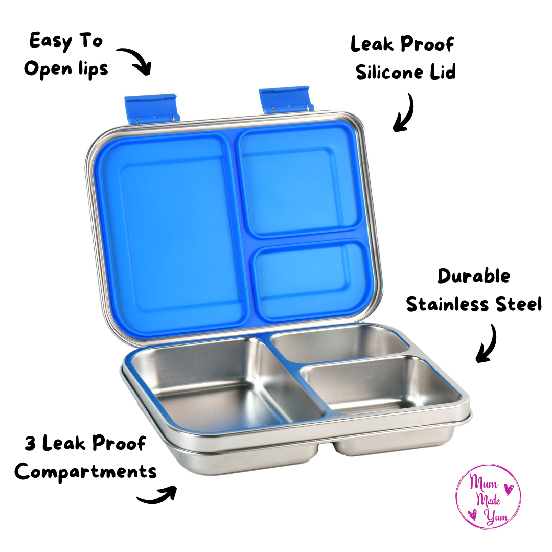 Mighty Stainless Steel 3-Compartment Lunchbox by Mum Made Yum - view 3