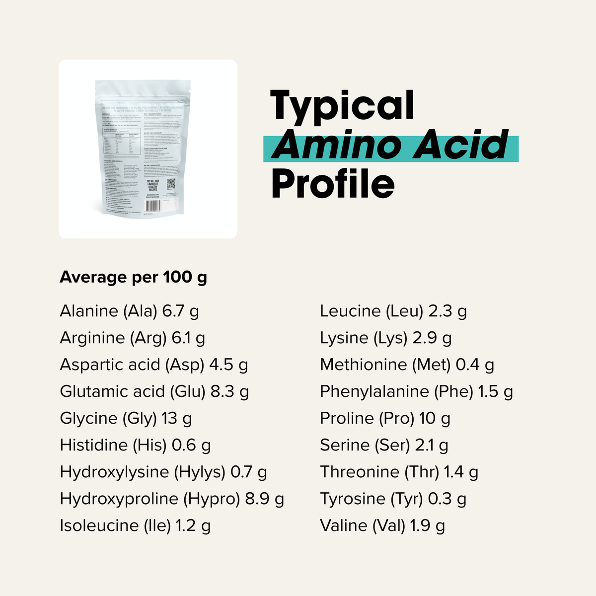 Grass-fed Collagen Protein Powder - Creamy Vanilla: Pouch (30 serves)