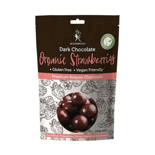 Dark Chocolate Organic Strawberries by Dr Superfoods