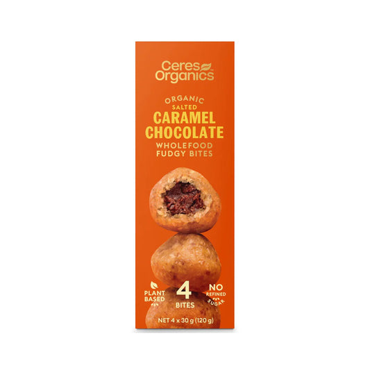Organic Wholefood Fudgy Bites Caramel Chocolate 120g