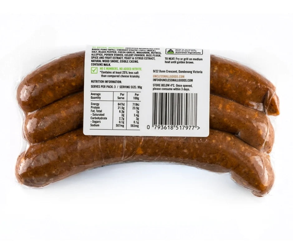 Natural Cheesy Kransky 270g - 3 Pack