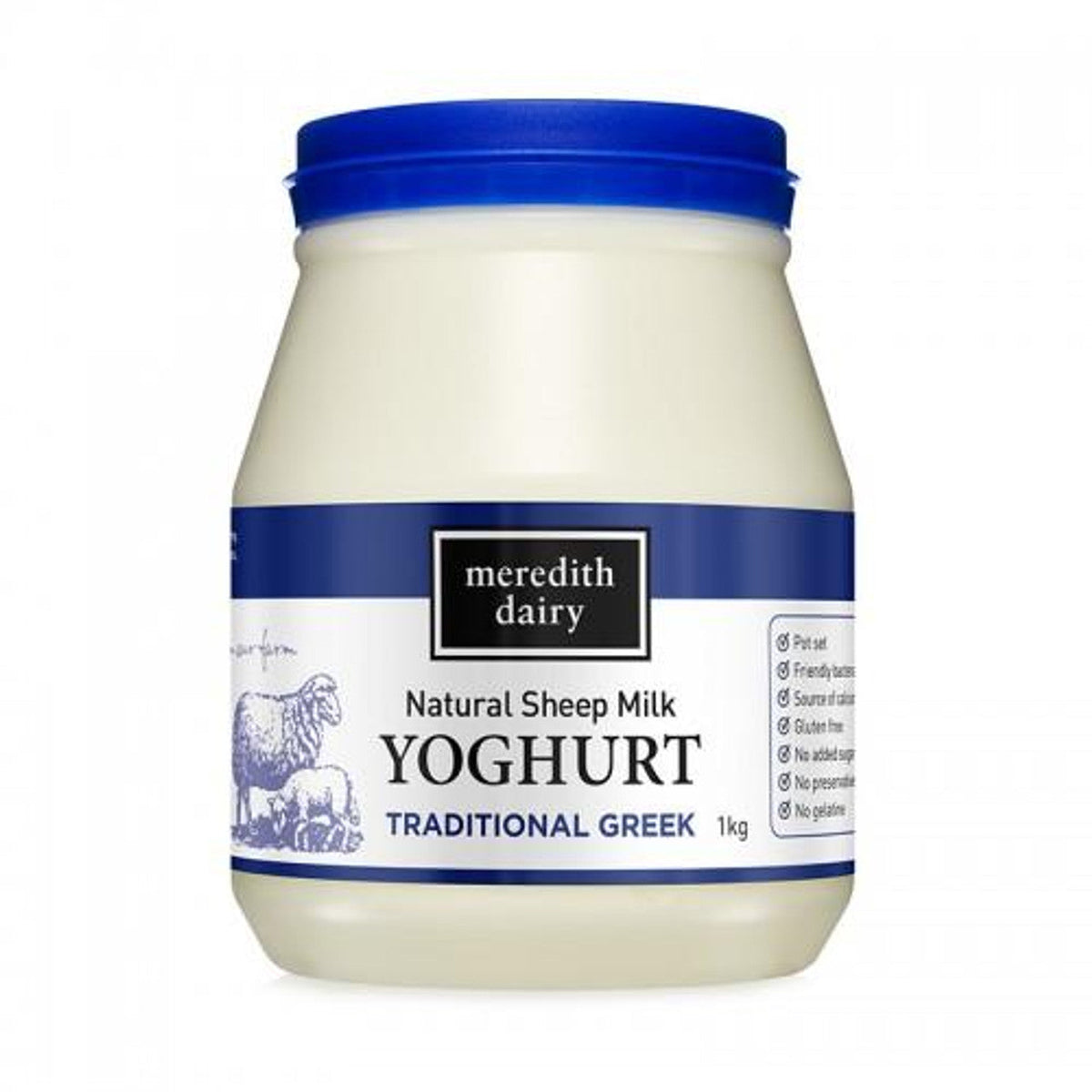 Natural Sheep Milk Yoghurt 1kg by Meredith Dairy