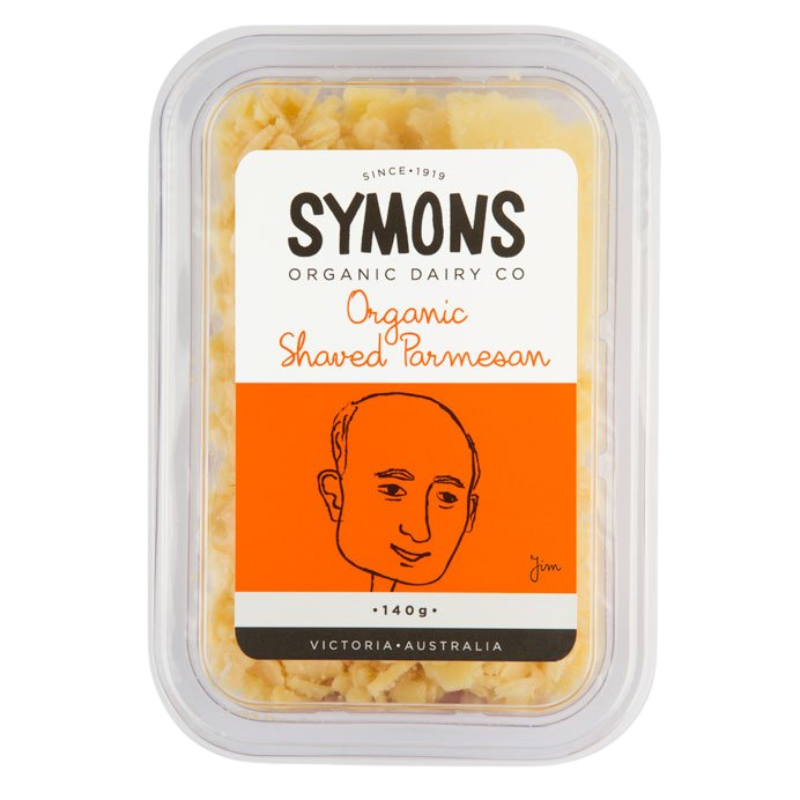Symons Organic certified organic shaved parmesan 200g pack