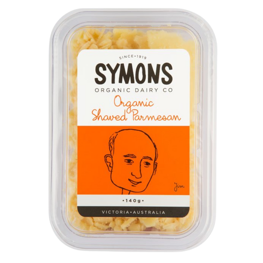 Symons Organic certified organic shaved parmesan 200g pack