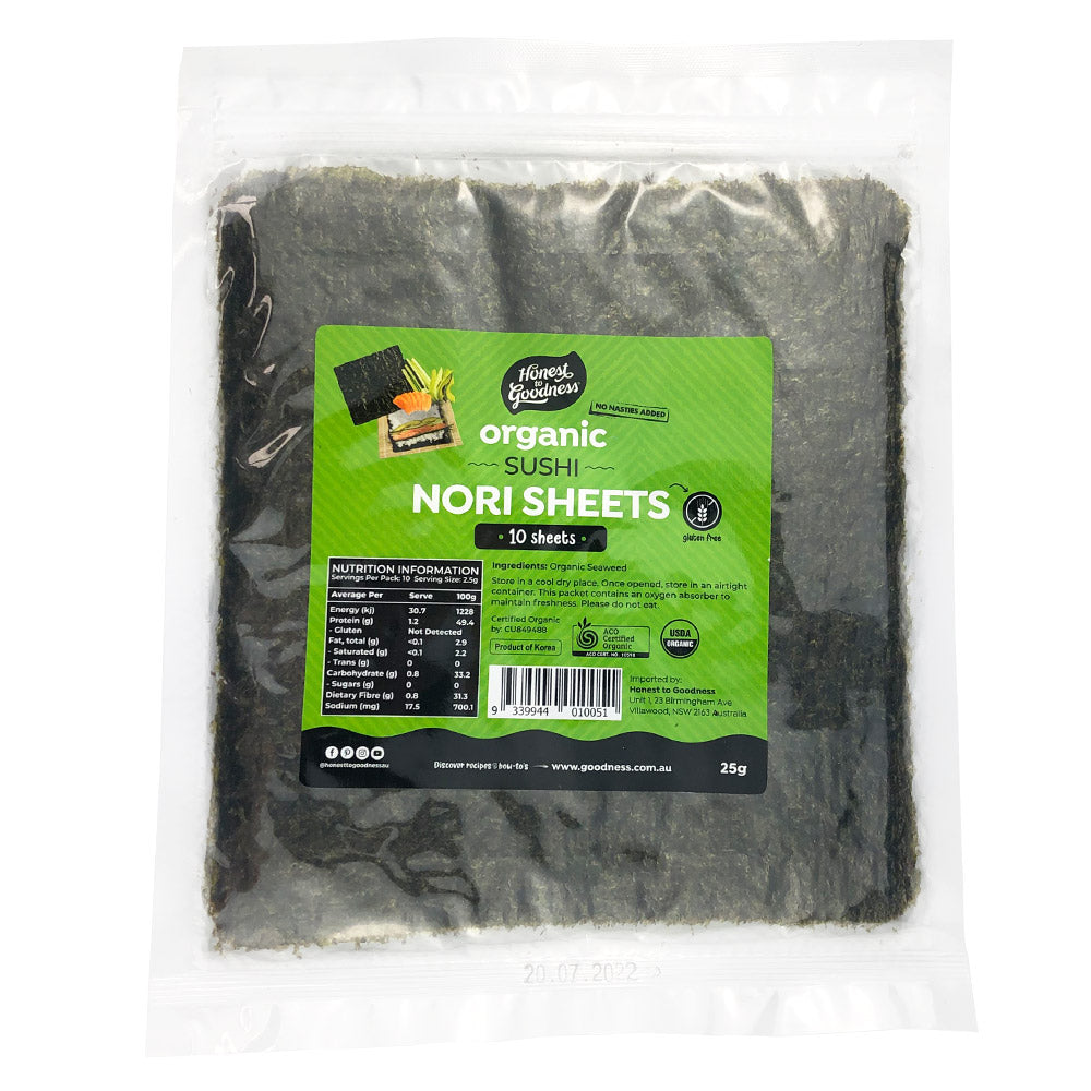 Organic Sushi Nori 10 Sheets by Honest to Goodness