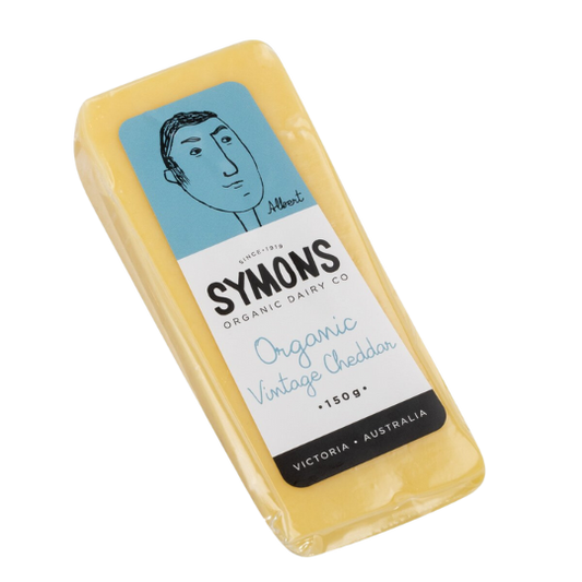 Symons Organic certified organic vintage cheddar 150g block