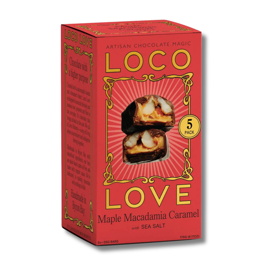 Maple Macadamia Caramel 5 Pack 175g by Loco Love