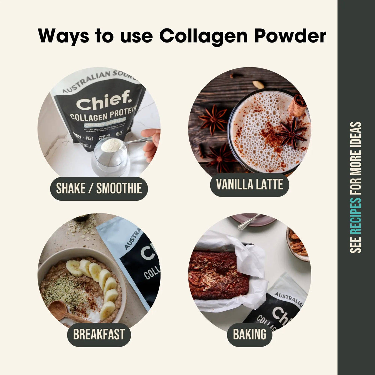 Grass-fed Collagen Protein Powder - Creamy Vanilla: Pouch (30 serves)