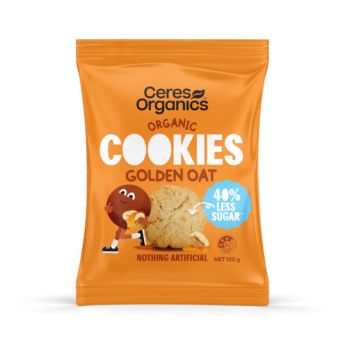 Ceres Organics Organic Cookies Golden Oat 100g pack