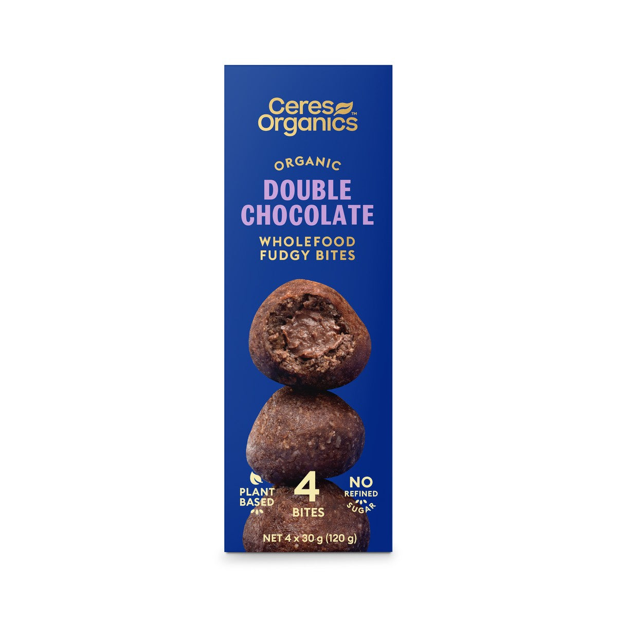 Ceres Organics Fudgy Bites Double Chocolate 120g box