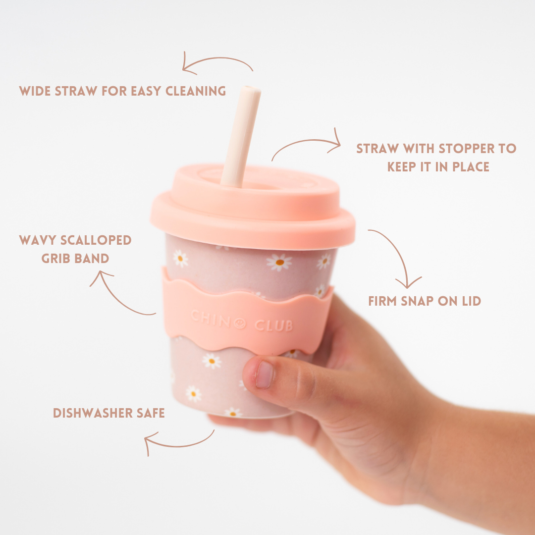 Pink Daisy Babychino Cup 4oz by Chino Club - view 4