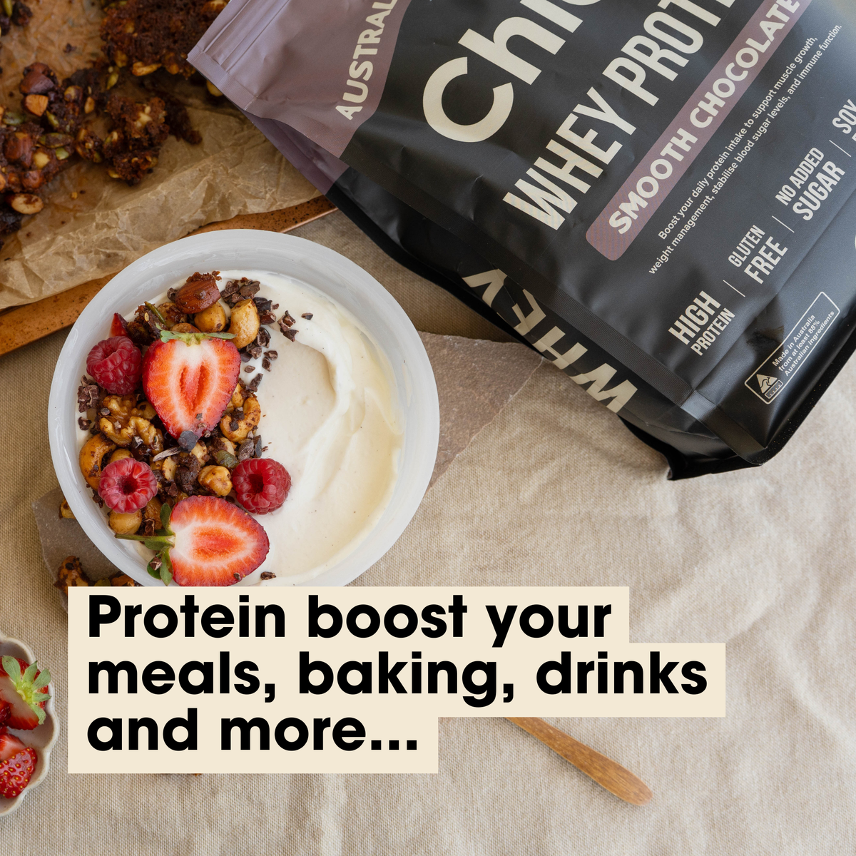 Grass-fed Whey Protein Powder - Smooth Chocolate: Pouch (30 serves)