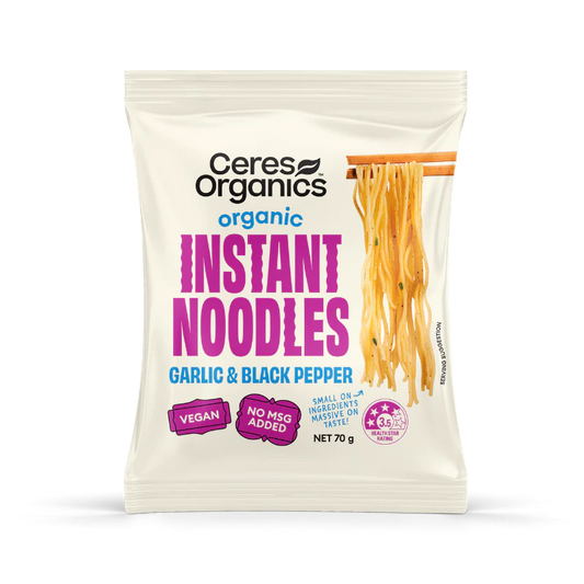 Organic Instant Noodles - Garlic & Black Pepper - 70g