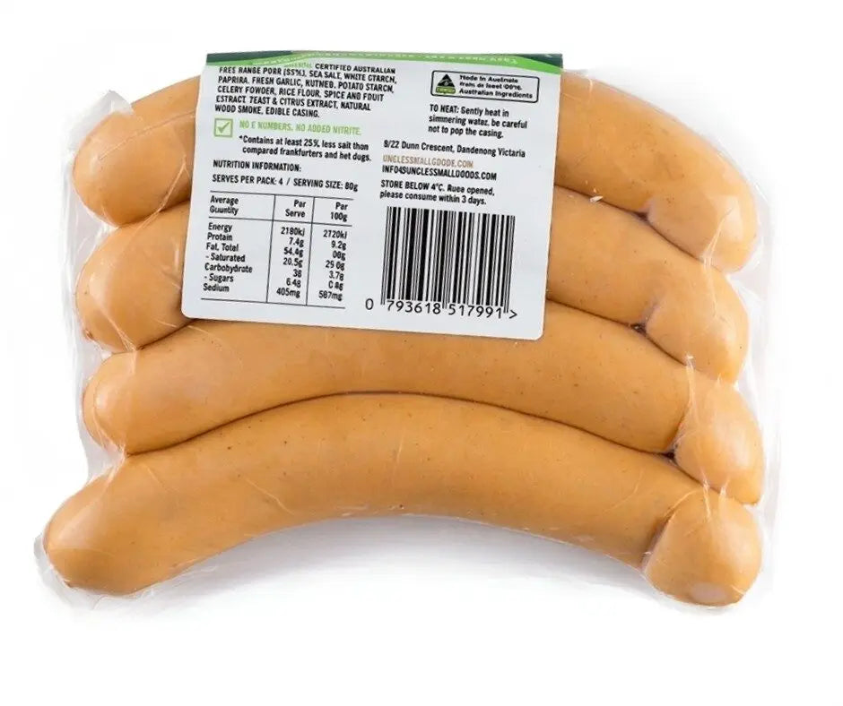 Natural Hot Dog Franks 320g