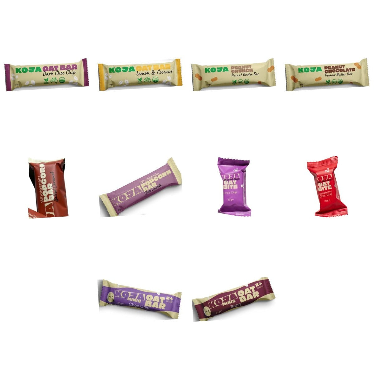 KOJA Sample Pack by Bundle & Save, one of each of the ten KOJA bars and bites