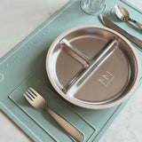 Kids Stainless Steel Divided Plate with Lid - Eco