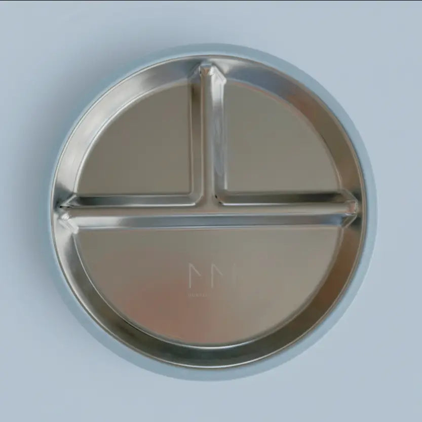 Kids Stainless Steel Divided Plate with Lid - Eco
