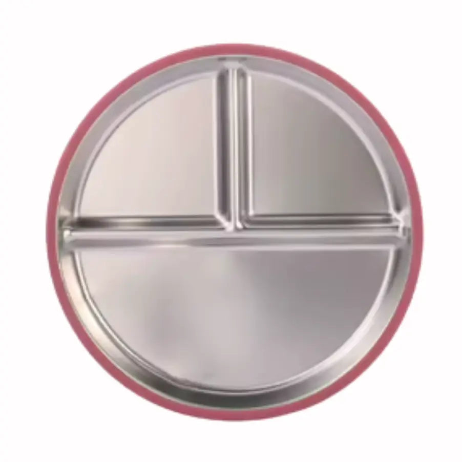 Kids Stainless Steel Divided Plate with Lid - Eco