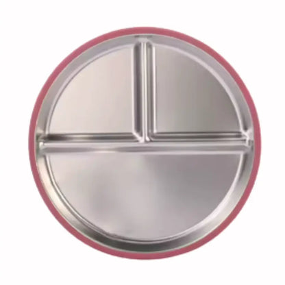 Kids Stainless Steel Divided Plate with Lid - Eco