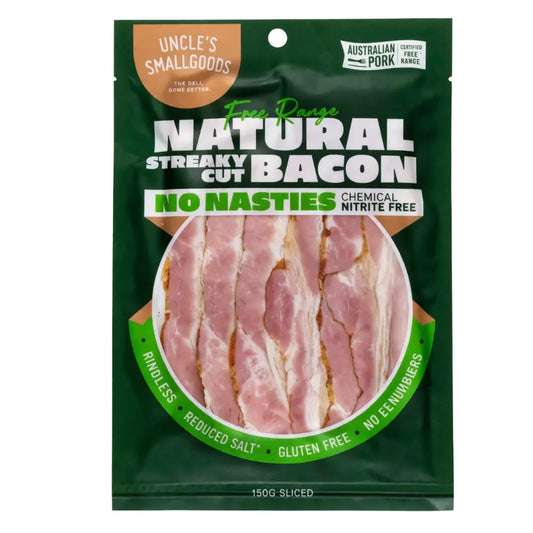 Natural Streaky Bacon Sliced (Nitrate Free) 150g