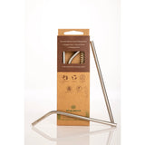 Reusable Stainless Steel Straw Set- Straight & Curved