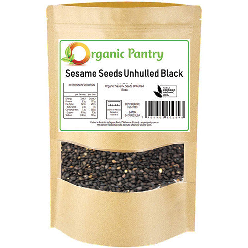 Organic Sesame Seeds Unhulled Black