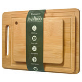 3-Piece Reversible Bamboo Cutting Board Set