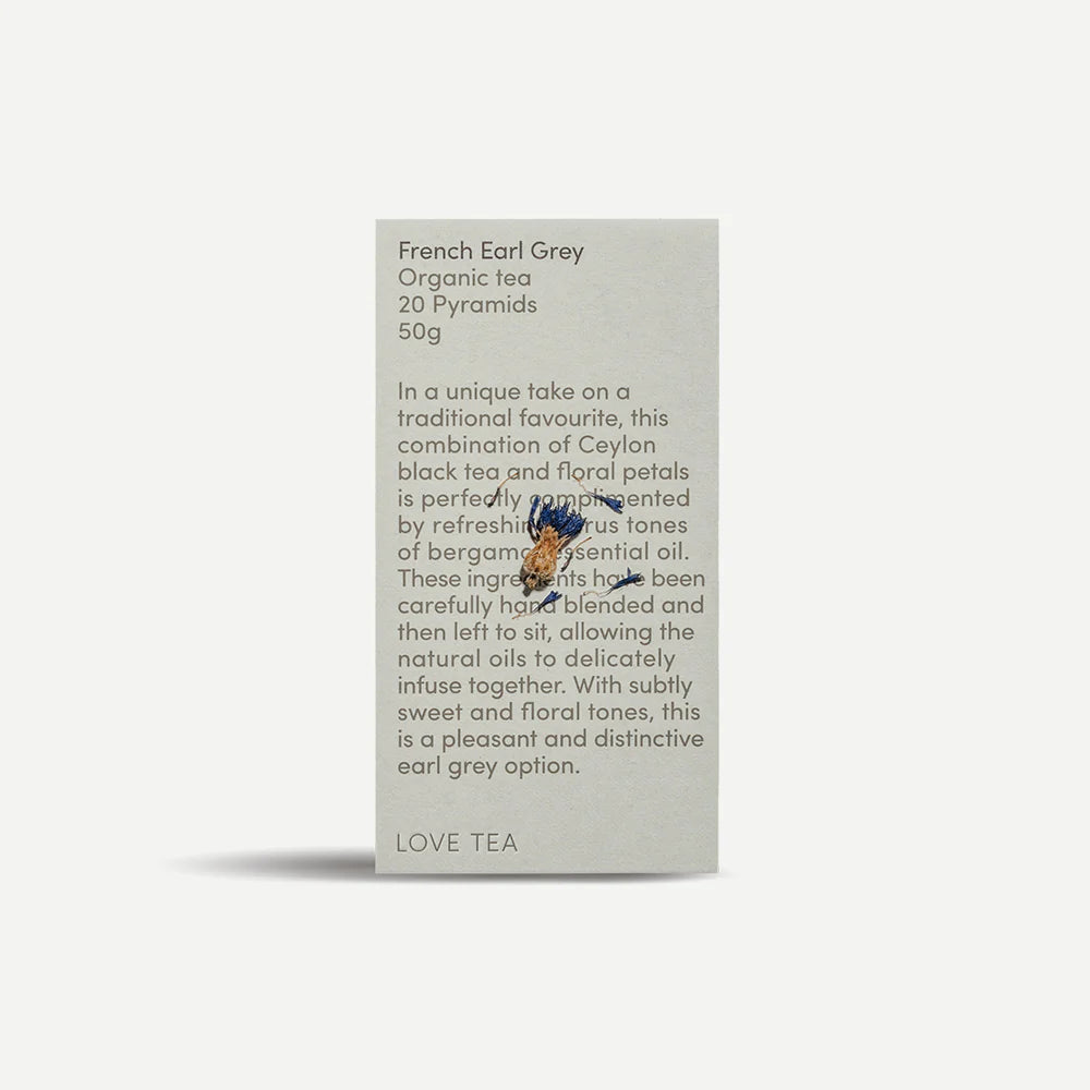 French Earl Grey Pyramid (Plastic Free) Tea Bags
