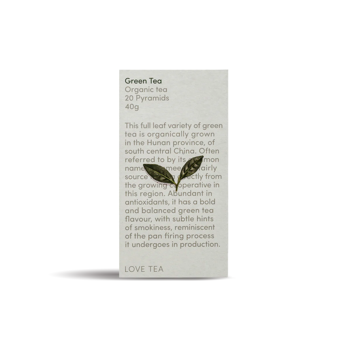 Green Tea Pyramid (Plastic Free) Tea Bags