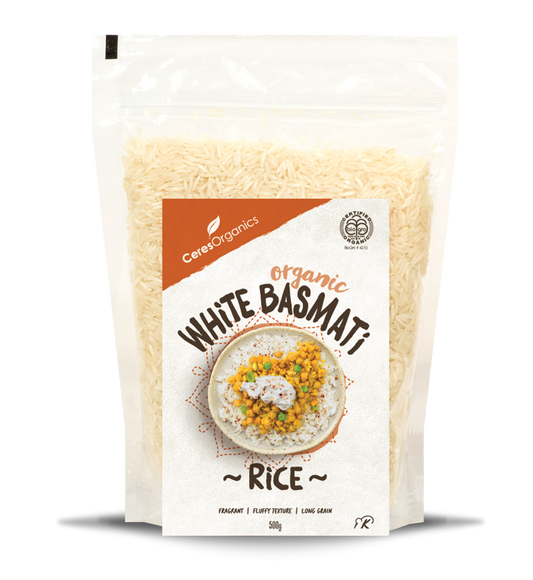 Organic Basmati White Rice 500g by Ceres Organics
